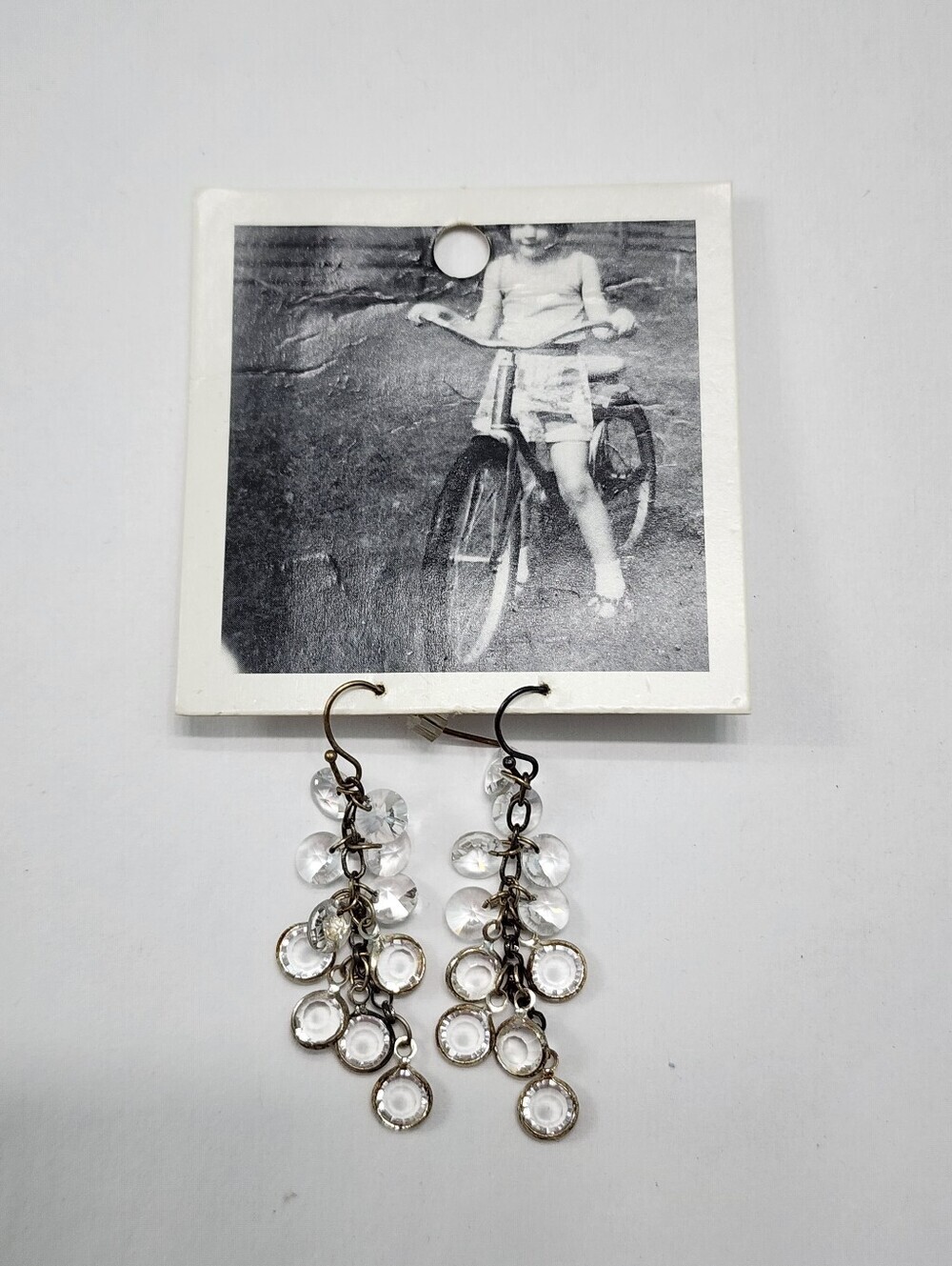 NEW! Anthropologie Clear Crystal Cascading Drop Earrings